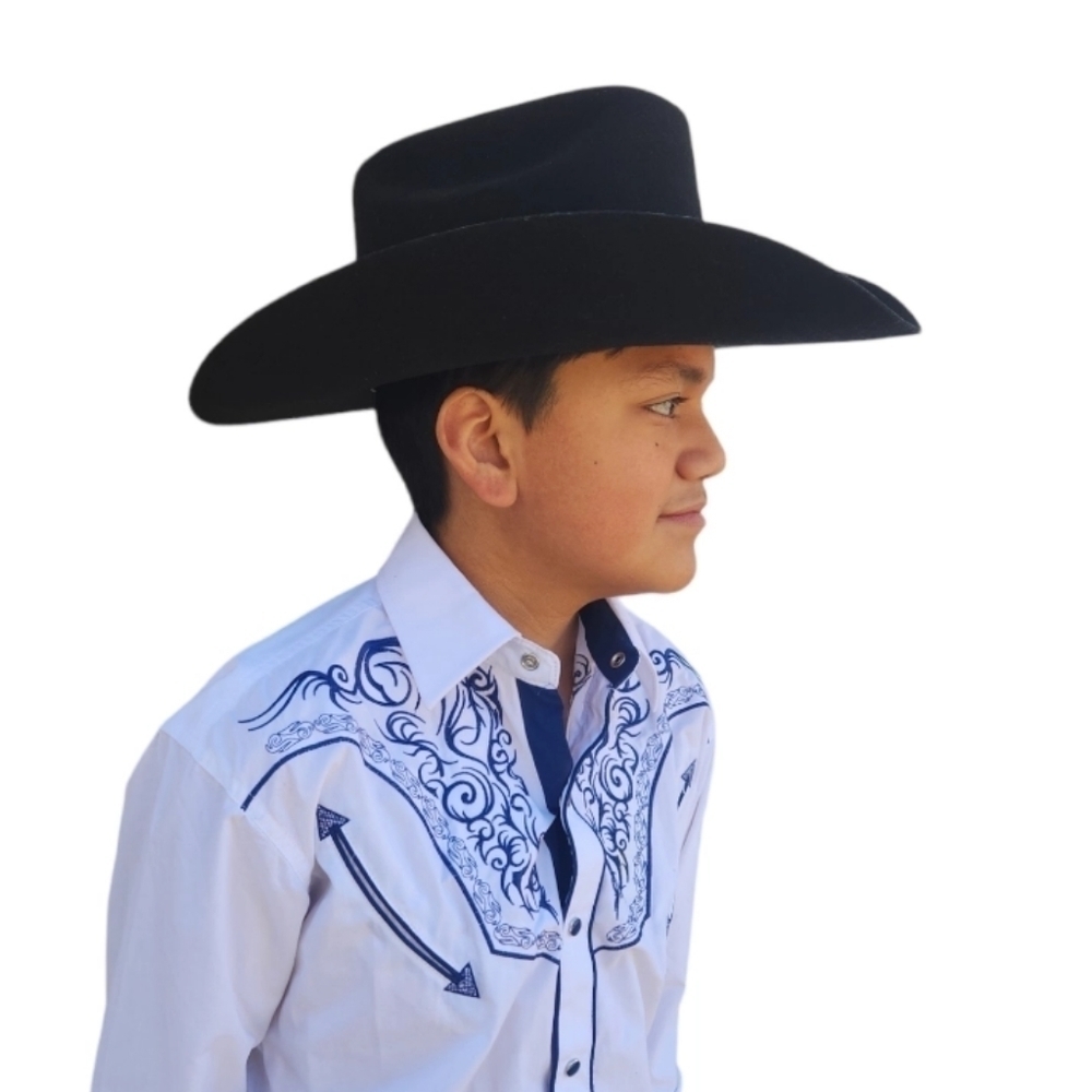 Cowboy Hat Tejana 100x Black Size 6 7/8 UNISEX